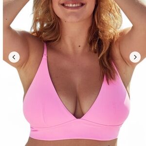 AERIE Longline Triangle Bikini Top, size XL